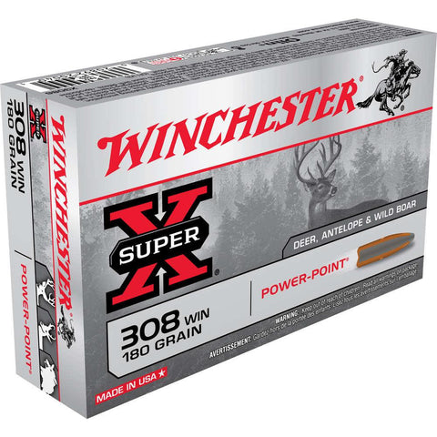 308 Win Ammunition 180gr Power-point - 20 Rounds