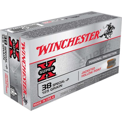 38 Spc +p Ammunition 125gr Jhp - 50 Rounds