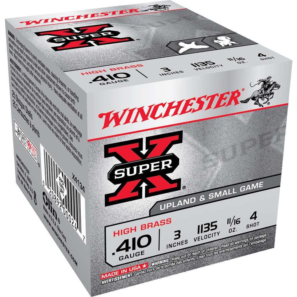 410 Gauge Shotshells 3"  11-16oz  #4 Shot - 25 Rounds