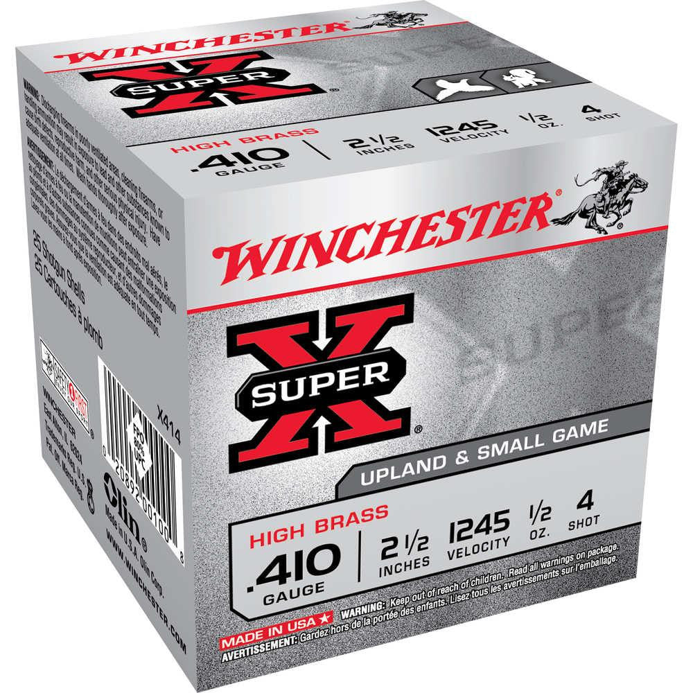 410 Gauge Shotshells 2.5"  1-2oz  #4 Shot - 25 Rounds