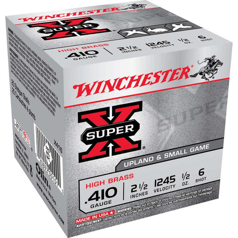 410 Gauge Shotshells 2.5"  1-2oz  #6 Shot - 25 Rounds