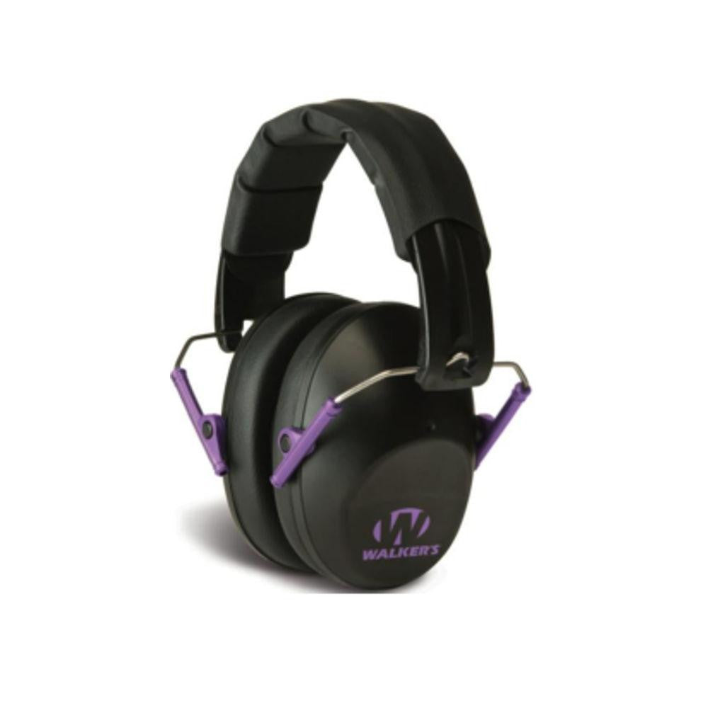 Pro-low Profile Folding Earmuff - Black-purple