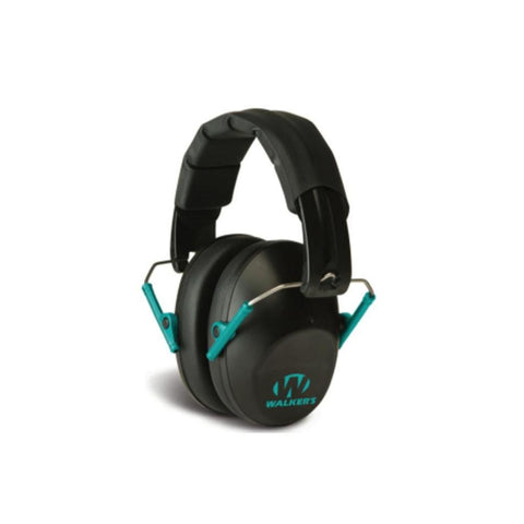 Pro-low Profile Folding Earmuff - Black-teal