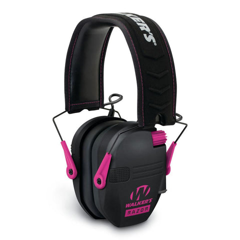 Razor Slim Low Profile Electronic Earmuff - Pink