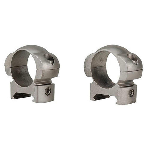 Grand Slam Steel Top Mount Rings - Silver, Medium, 1"